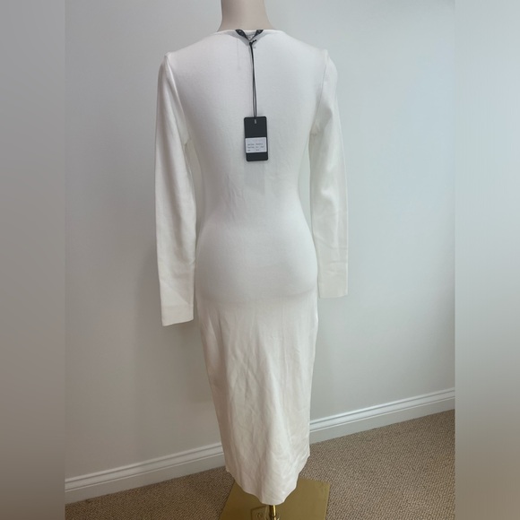Zeynep Arcay NWT Twist Front Midi Dress in White - Picture 13 of 14